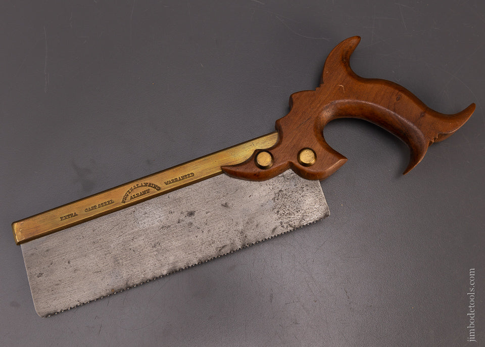 Rare Triple Cove Brass Back Saw “ PRUYN & LANSING ALBANY” (N.Y.) - 107636