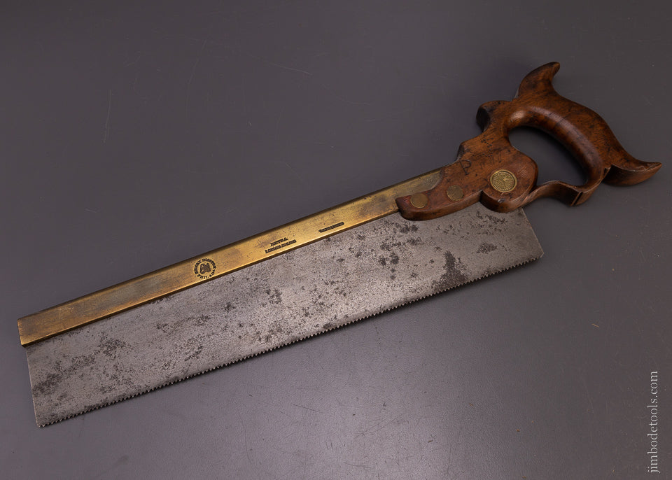 DISSTON Eagle Logo London Spring Triple Cove Brass Back Saw - 107687