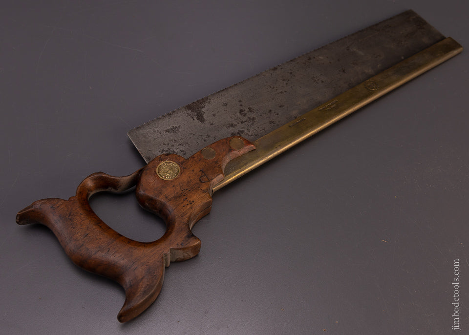 DISSTON Eagle Logo London Spring Triple Cove Brass Back Saw - 107687