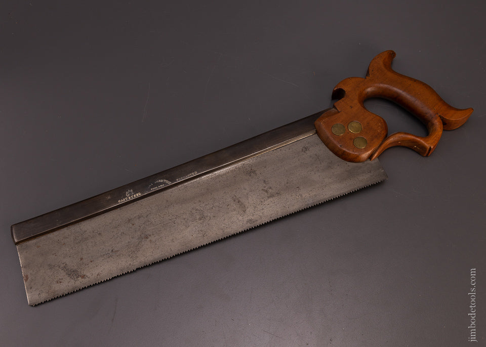 Early DISSTON 14 Inch EAGLE STAMP Back Saw - 107688