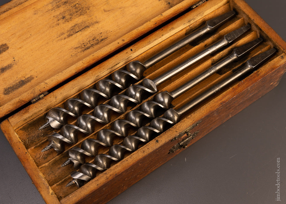 Fine Complete Set of 13 RUSSELL JENNINGS Auger Bits in Original Three Tiered Box - 107701