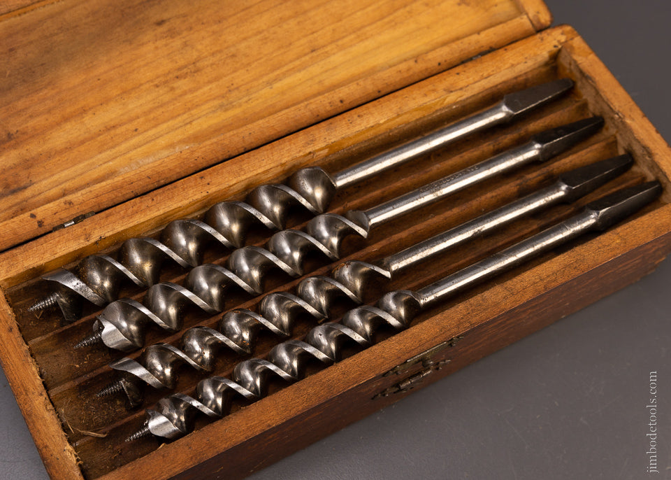 Fine Set of 13 RUSSELL JENNINGS Auger Bits in Original Three Tiered Box - 107741