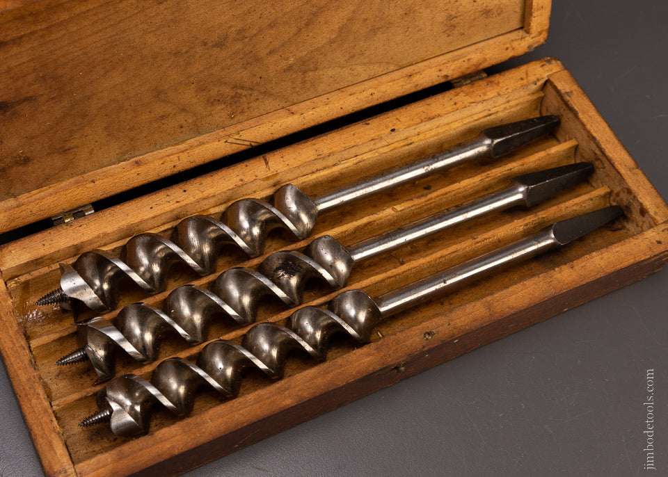 Fine Set of 13 RUSSELL JENNINGS Auger Bits in Original Three Tiered Box - 107741