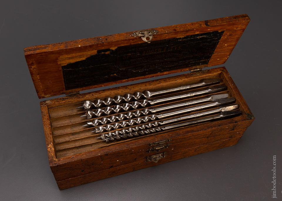 Excellent User Set of 13 RUSSELL JENNINGS Auger Bits in Original Three Tiered Box -   - 107855