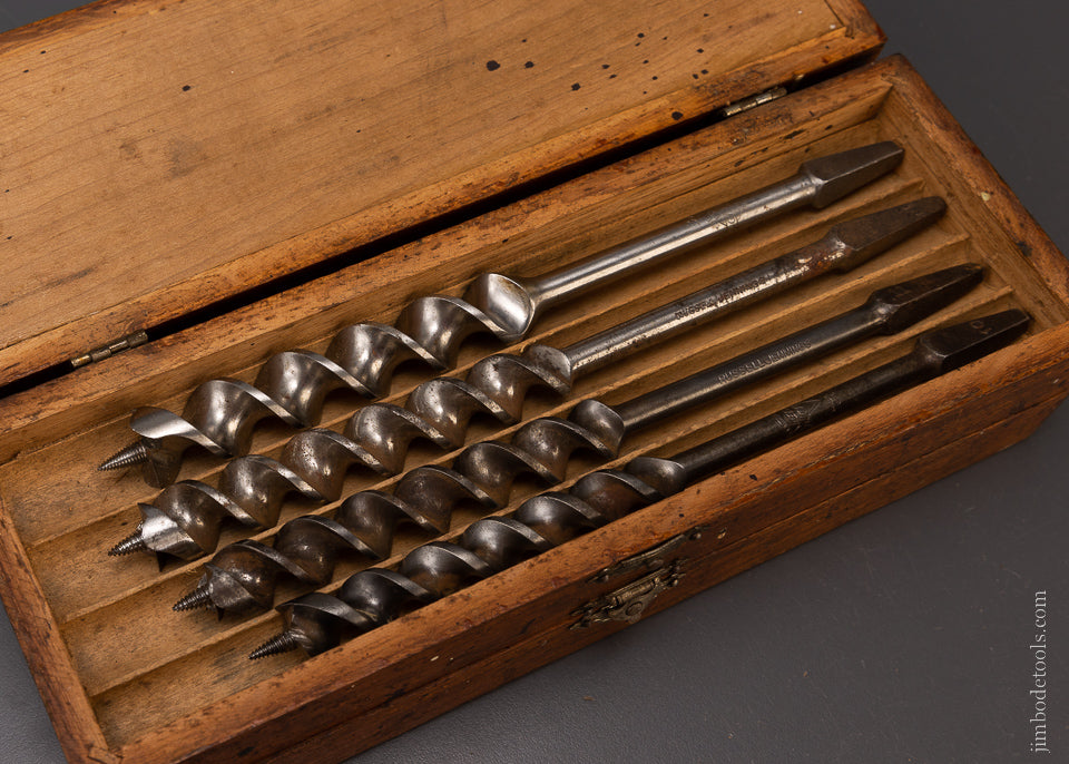 Excellent User Set of 13 RUSSELL JENNINGS Auger Bits in Original Three Tiered Box -   - 107855