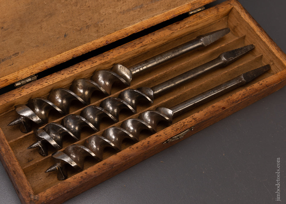 Excellent User Set of 13 RUSSELL JENNINGS Auger Bits in Original Three Tiered Box -   - 107855