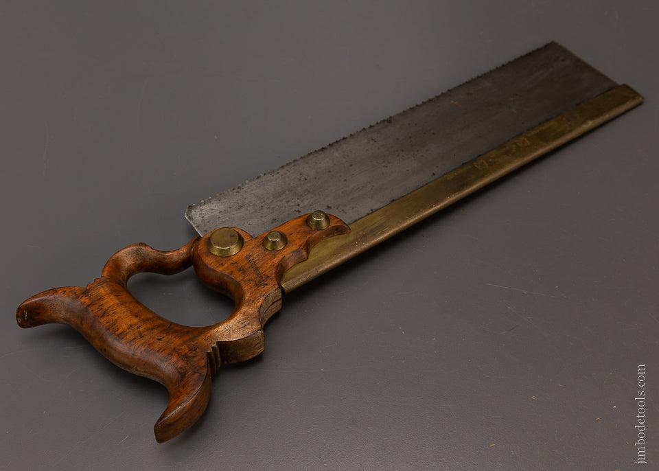 HENRY DISSTON Double Eagle Triple Cove Brass Back Saw - 107865