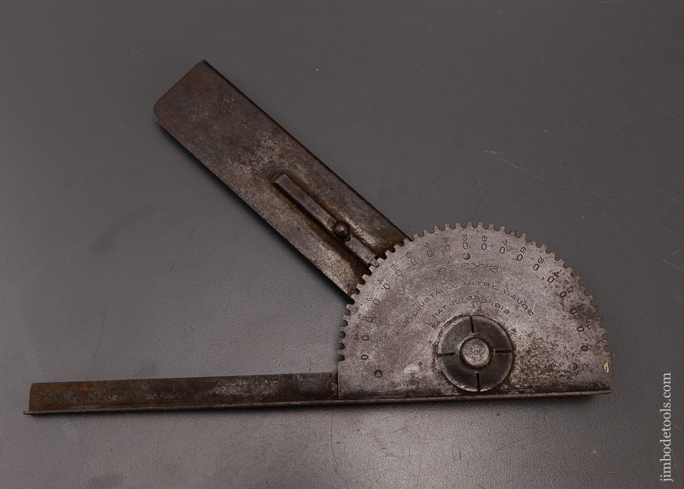 Rare BLEY'S PATENT Mitre Gauge PAT. JULY 30, 1912 - 108101