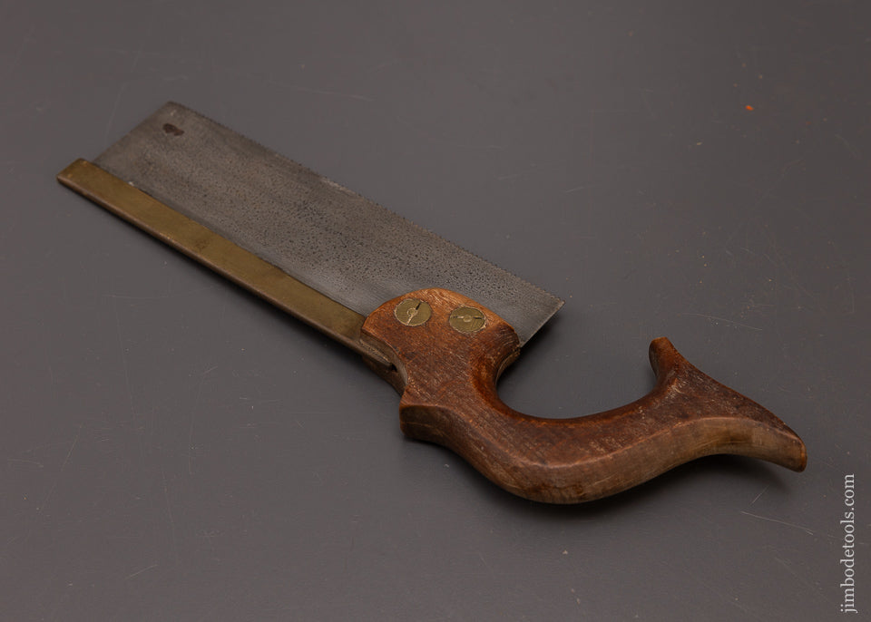 Early Split Screw Brass Back Saw with Turkish Pattern Handle - 108252