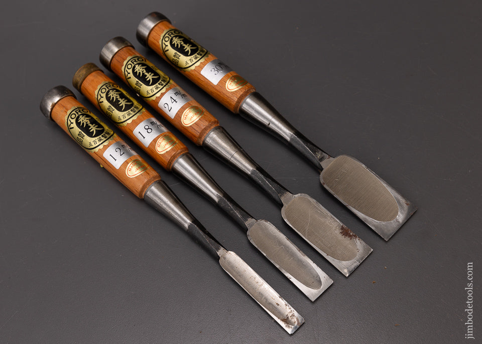 Set of 4 IYOROI Japanese Chisels - 108416