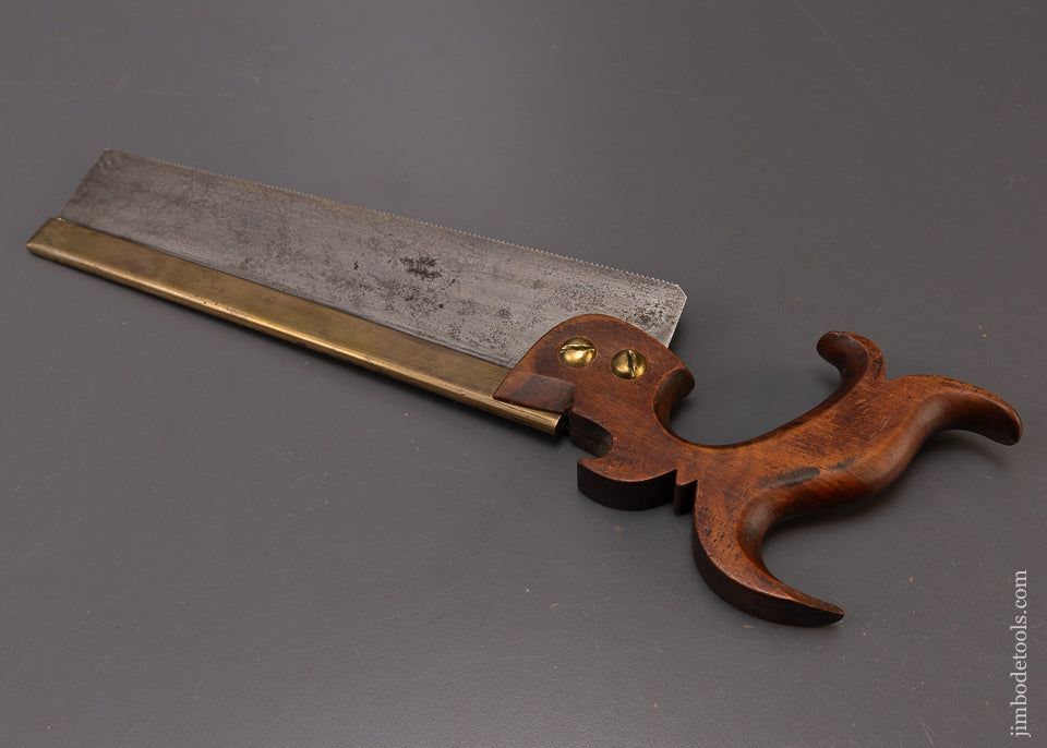 Rare JAMES TURNER PHILADA Brass Back Dovetail Saw Made for BOWLBY & BRENNER - 108643