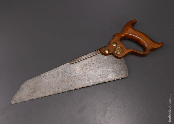 Rare DISSTON No. 8 Half Back Saw with Double Cove Handle & Ogee Toe - 108660