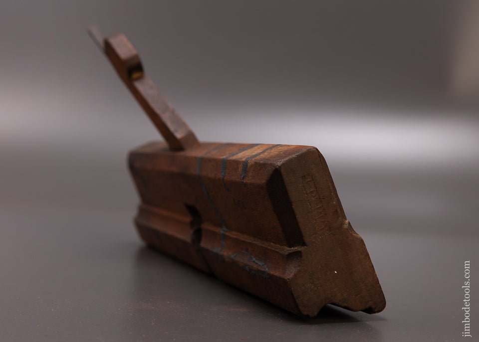 Amazing J. PERRY 18th Century Yellow Birch 10 Inch Bolection Moulding Plane 4 STAR - 108762