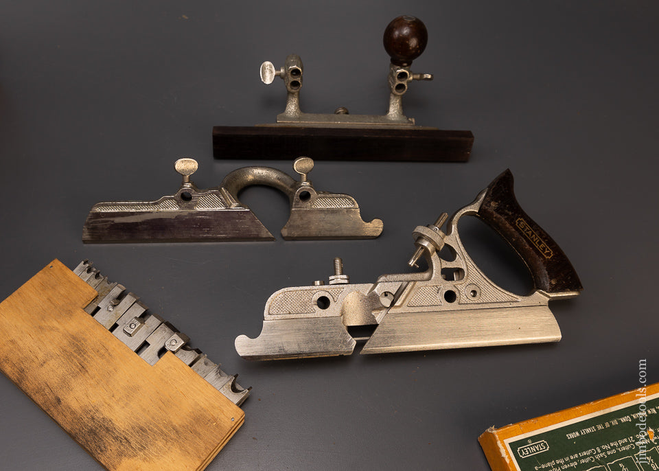 100% Complete STANLEY No. 45 Combination Plow Plane in Box - 108885