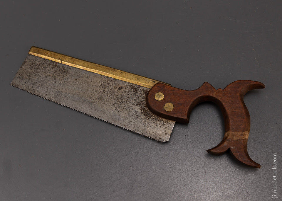 Very Rare HILL & CRUM Ct. Brass Back Saw - 108907