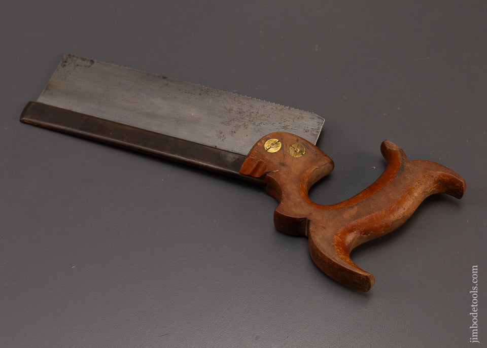 Rare SALMON WASHBURN TAUNTON MASS SPRING STEEL Back Saw - 108936