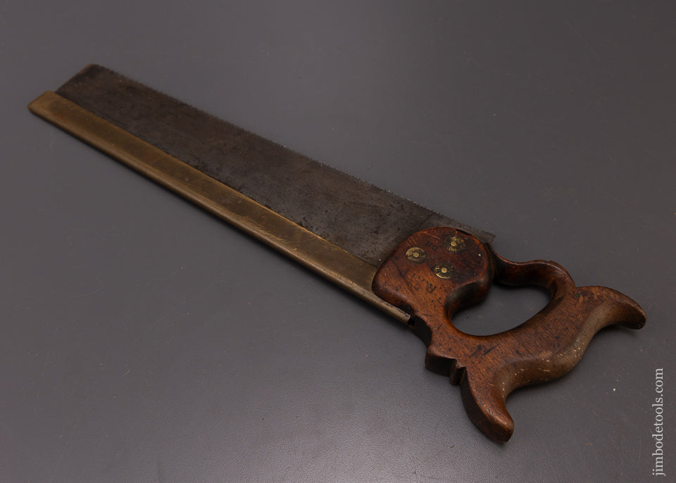 Early LONDON Maker Brass Back Saw by BERRY Ca. 1840 - 108981