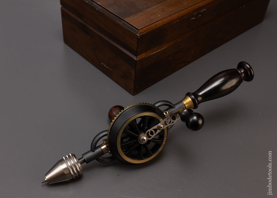 1998 BRIDGE CITY TOOL WORKS CT-6 Rosewood Hand Drill Dead Mint in Original Presentation Box - 109009