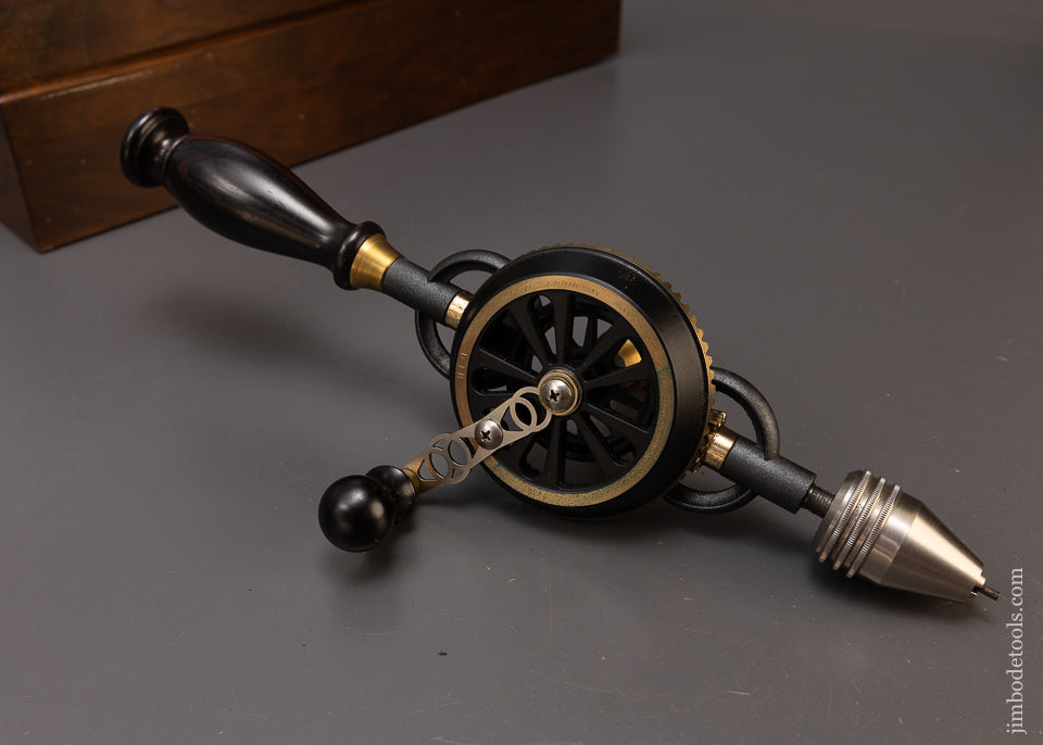 1998 BRIDGE CITY TOOL WORKS CT-6 Rosewood Hand Drill Dead Mint in Original Presentation Box - 109009