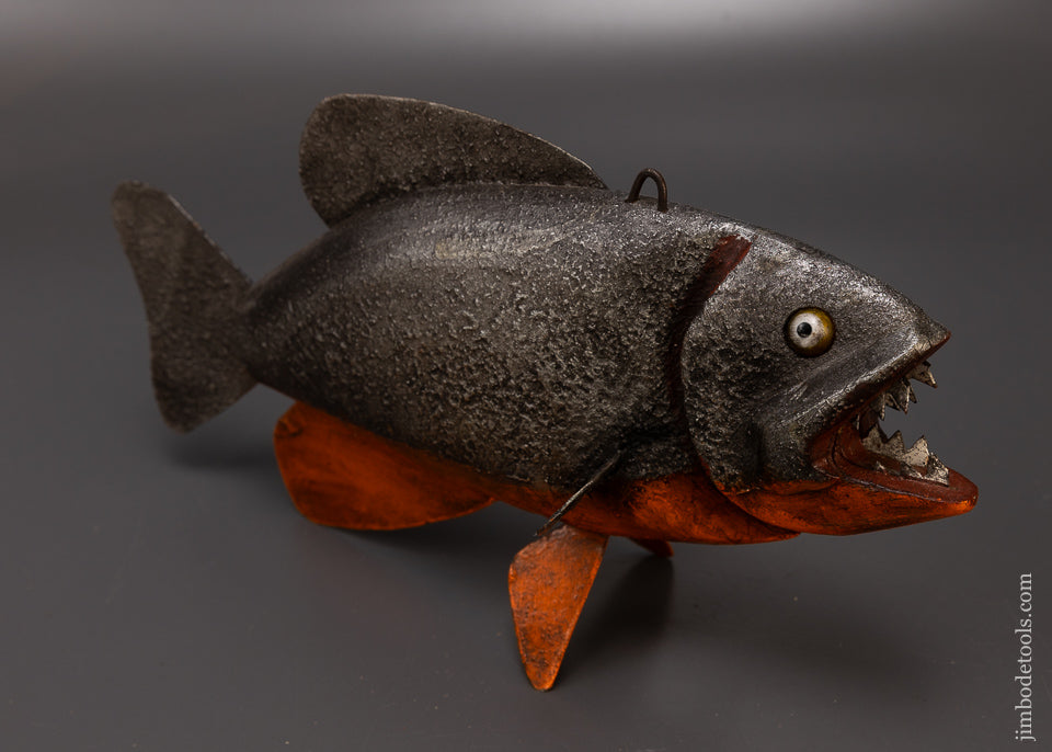 Spectacular 12 1/2 Inch Hand Carved Fish Decoy by ROBERT FRANCIS - 109046