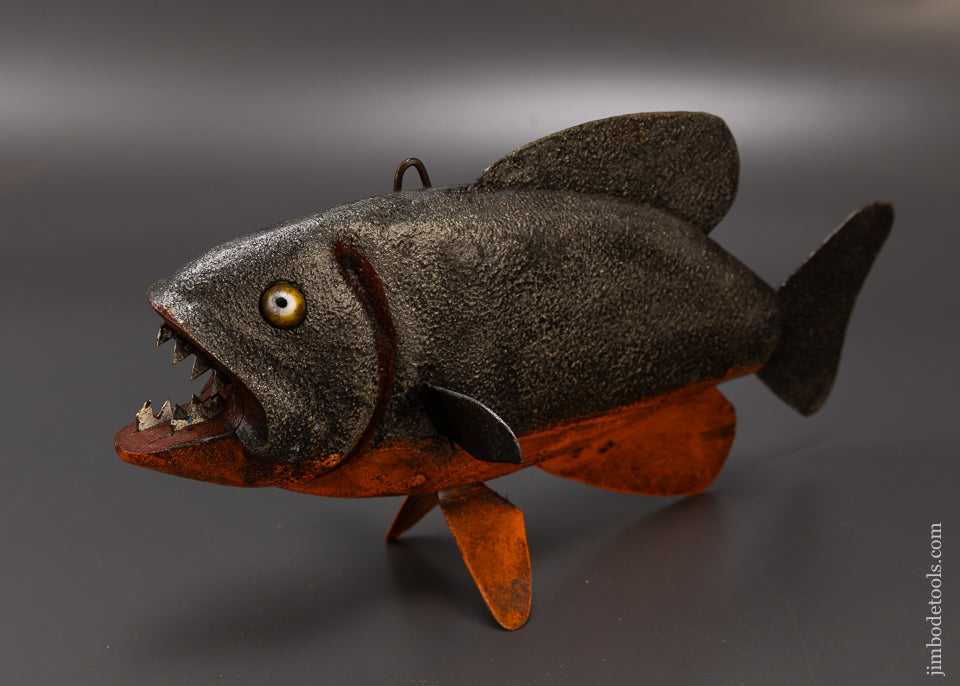 Spectacular 12 1/2 Inch Hand Carved Fish Decoy by ROBERT FRANCIS - 109046