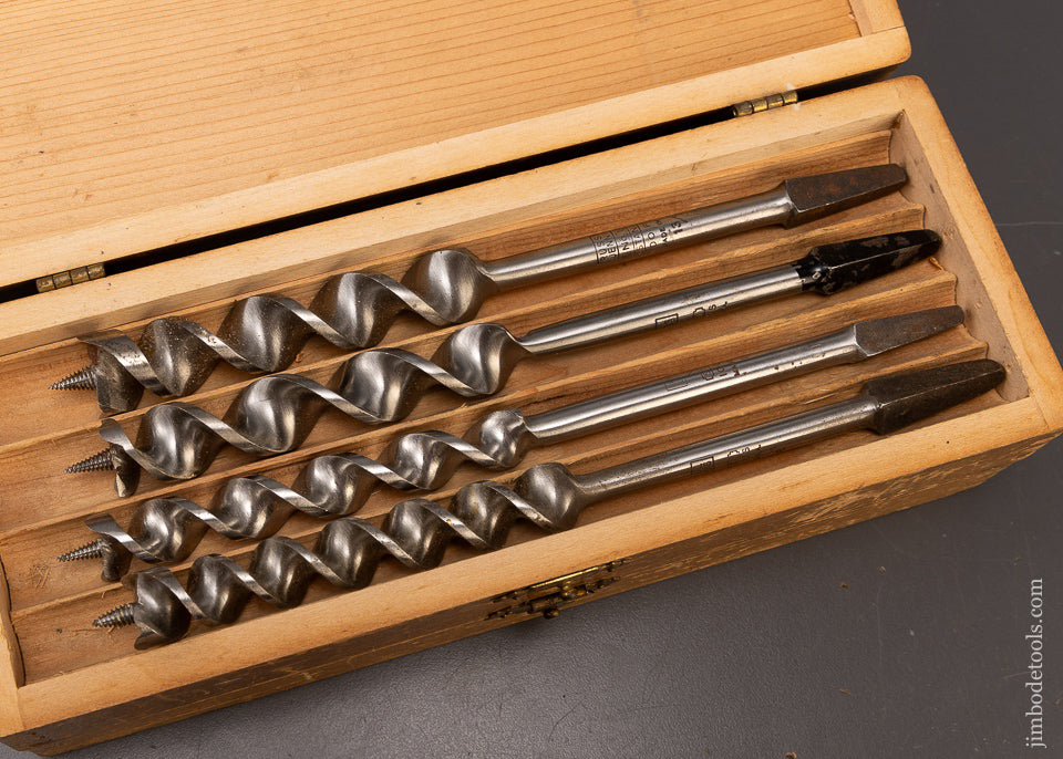 Extra Fine Complete Set of 13 RUSSELL JENNINGS Auger Bits in Original Three Tiered Box - 109224