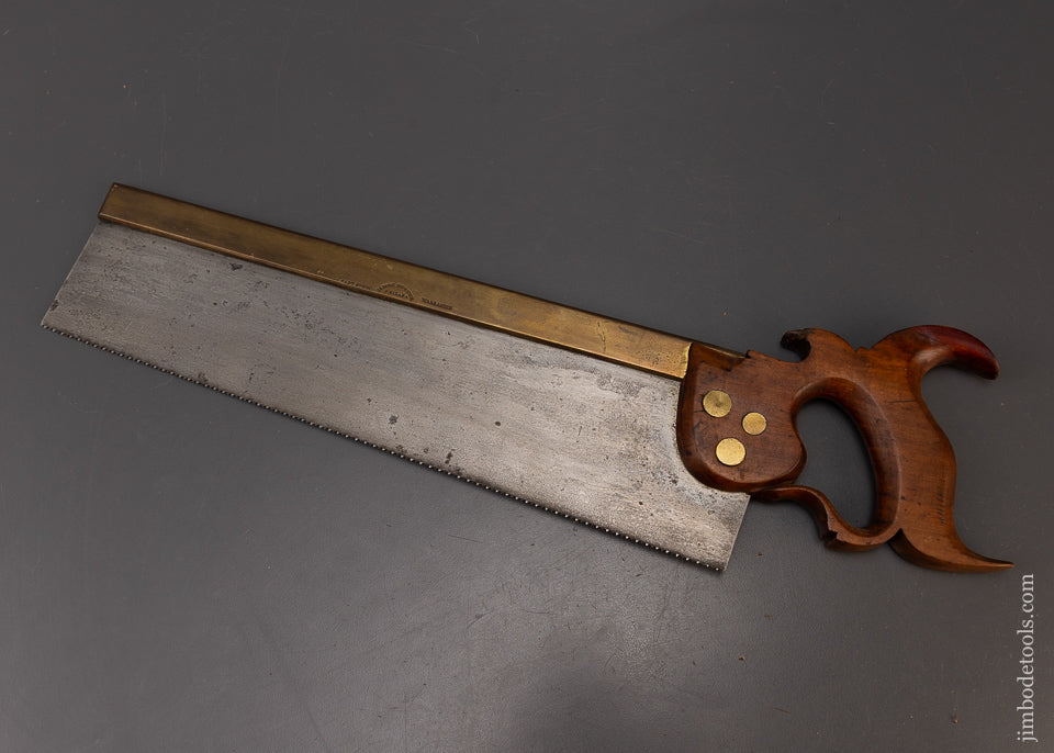 Early JAMES TURNER PHILADA Brass Back Tenon Saw - 109245