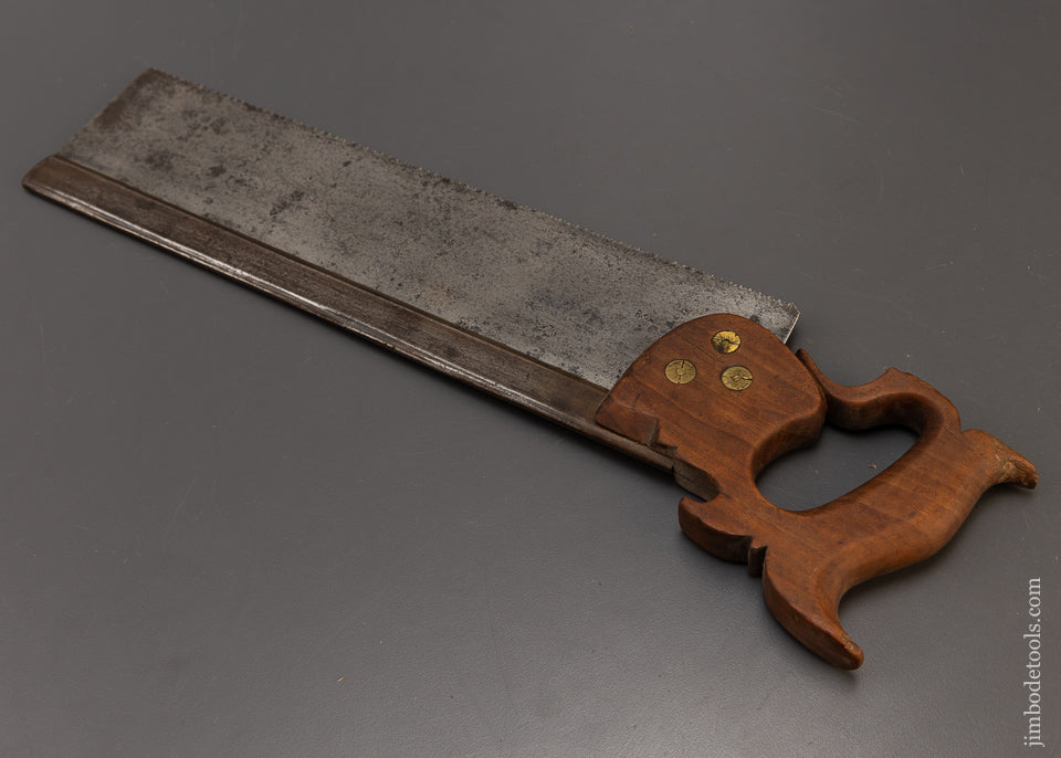 Early JOHNSON & CONAWAY PHILADA SPRING STEEL Double Eagle Tenon Saw - 109257