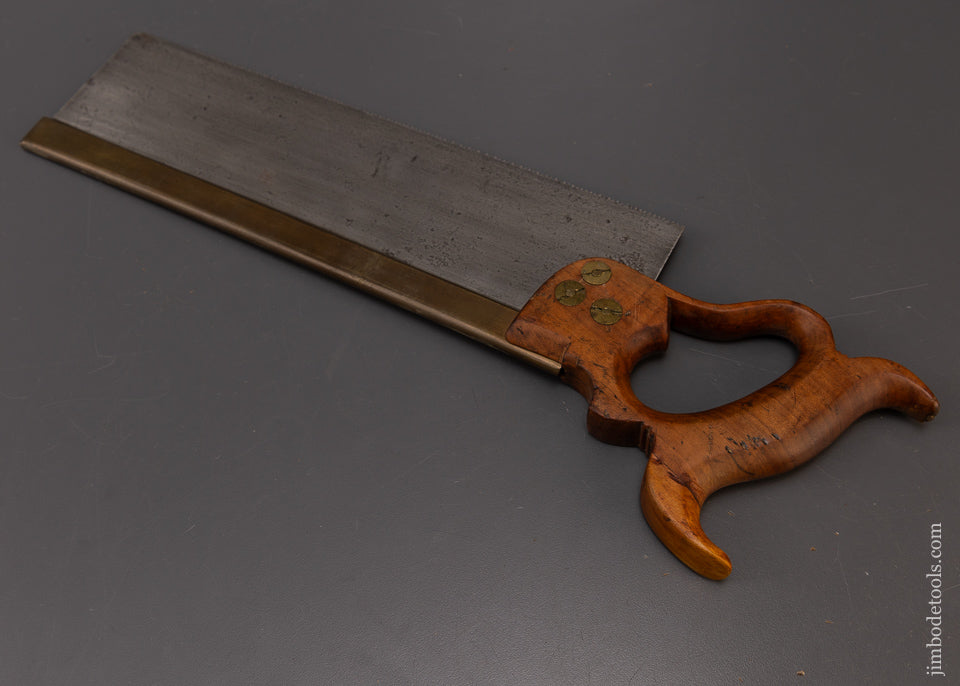 Early DISSTON Double Eagle Brass Back Dovetail Saw Ca. 1840’s - 109324