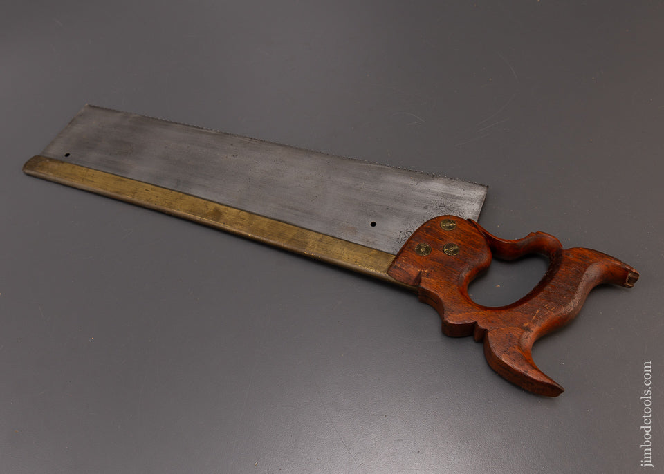 Rare BALDWIN HILL & CO NEW YORK 16 Inch Tenon Saw Triple Medallion - 109458