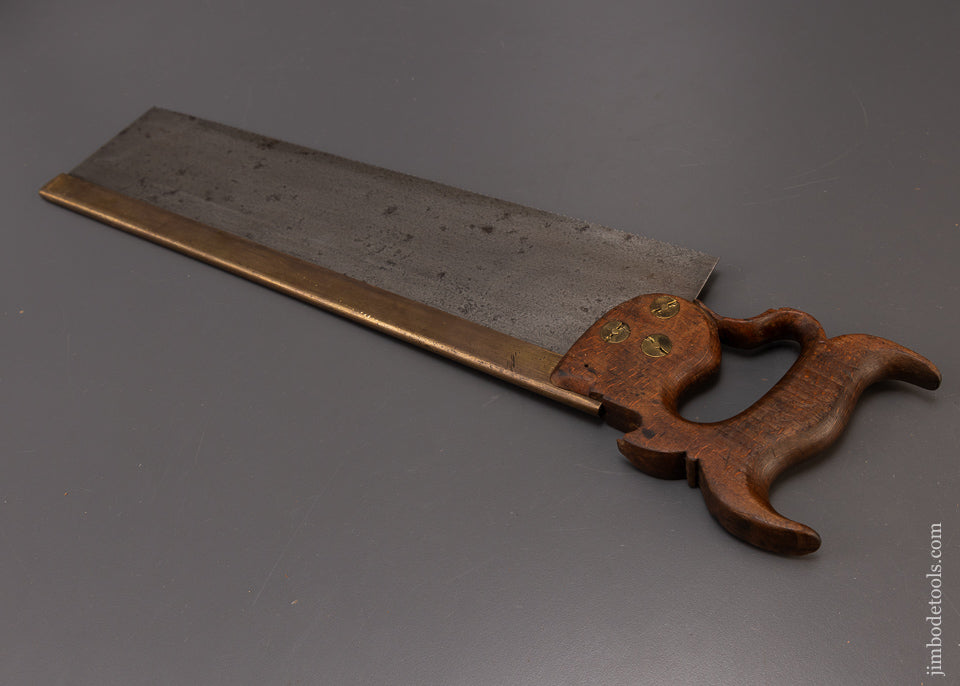 Rare WORRALL & CO. NEW YORK Brass Back Saw - 109502