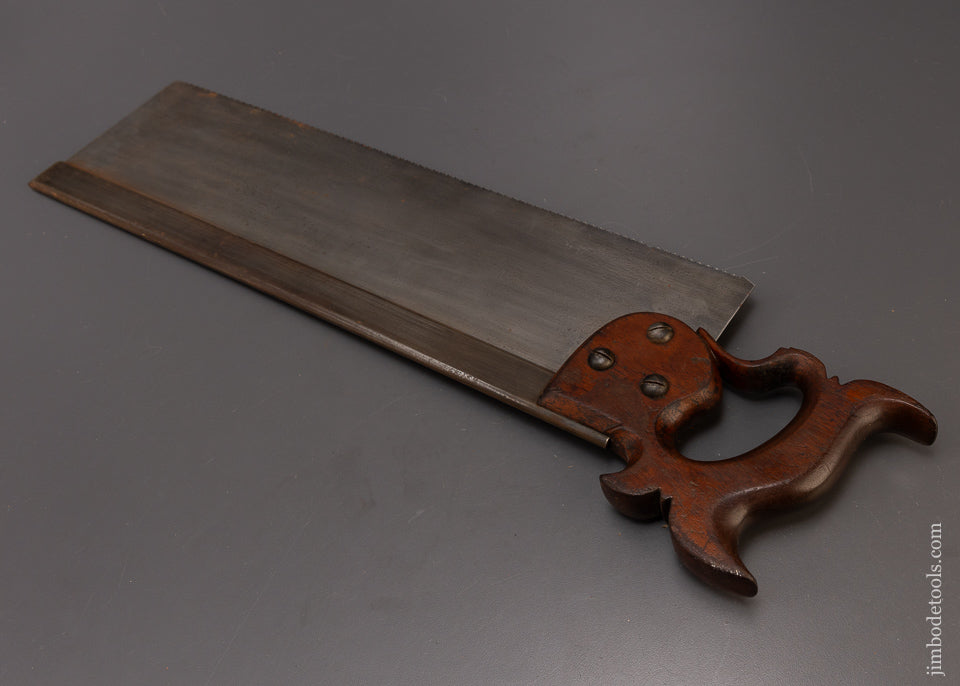 Rare & Early Mahogany Handled Back Saw by CORTLAND WOOD & CO. (Middletown, N.Y.) - 109505