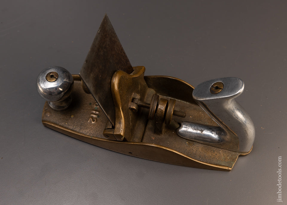 Awesome No. 112 Scraper Plane in Brass with Nickel Handles - 109506