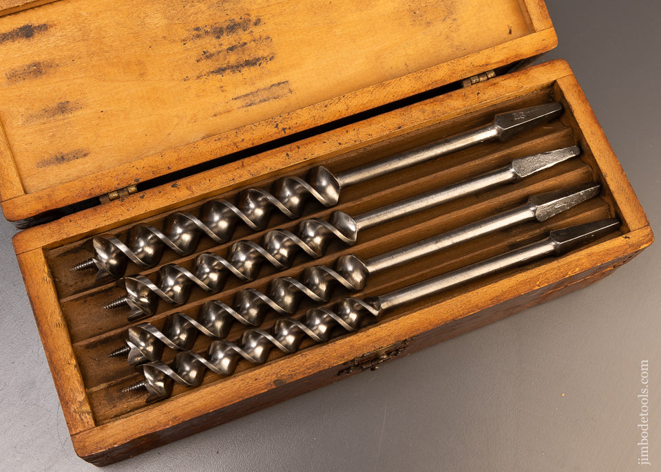 Fine Set of 13 RUSSELL JENNINGS Auger Bits in Original 3 Tiered Box - 109748