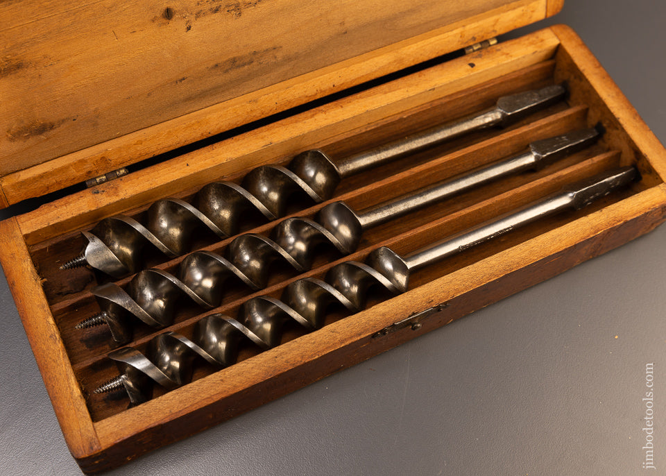Fine Set of 13 RUSSELL JENNINGS Auger Bits in Original 3 Tiered Box - 109748