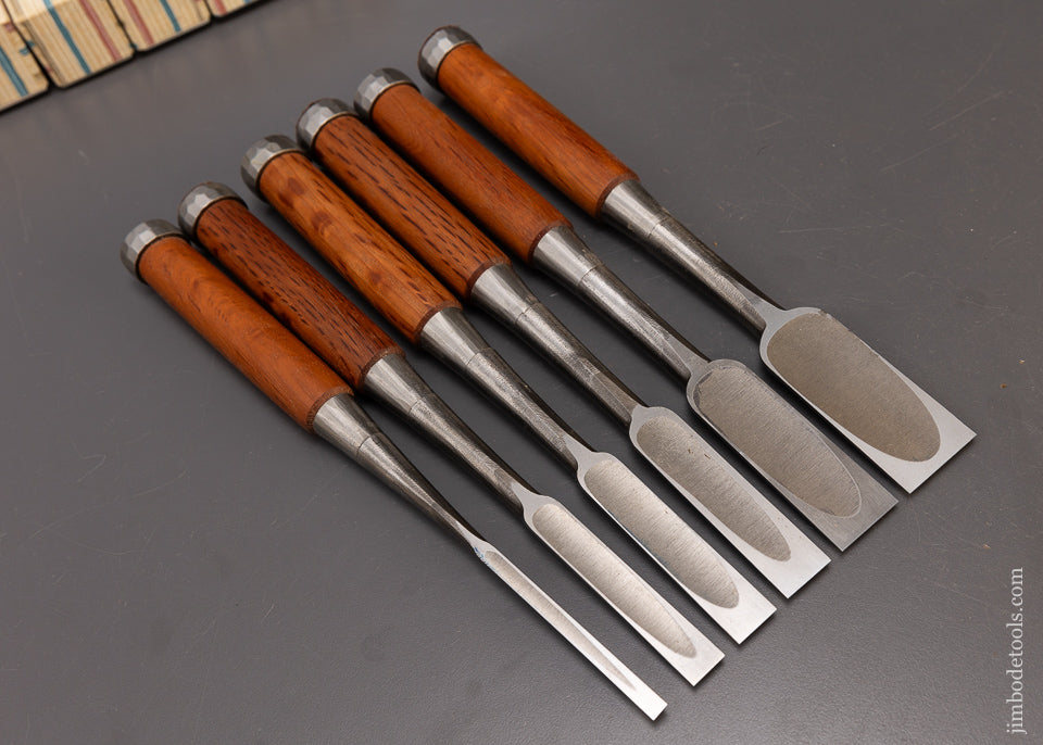 Dead Mint Set of 6 TASAI Blue Steel Chisels - 110162