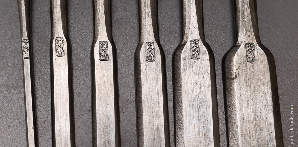 Dead Mint Set of 6 TASAI Blue Steel Chisels - 110162
