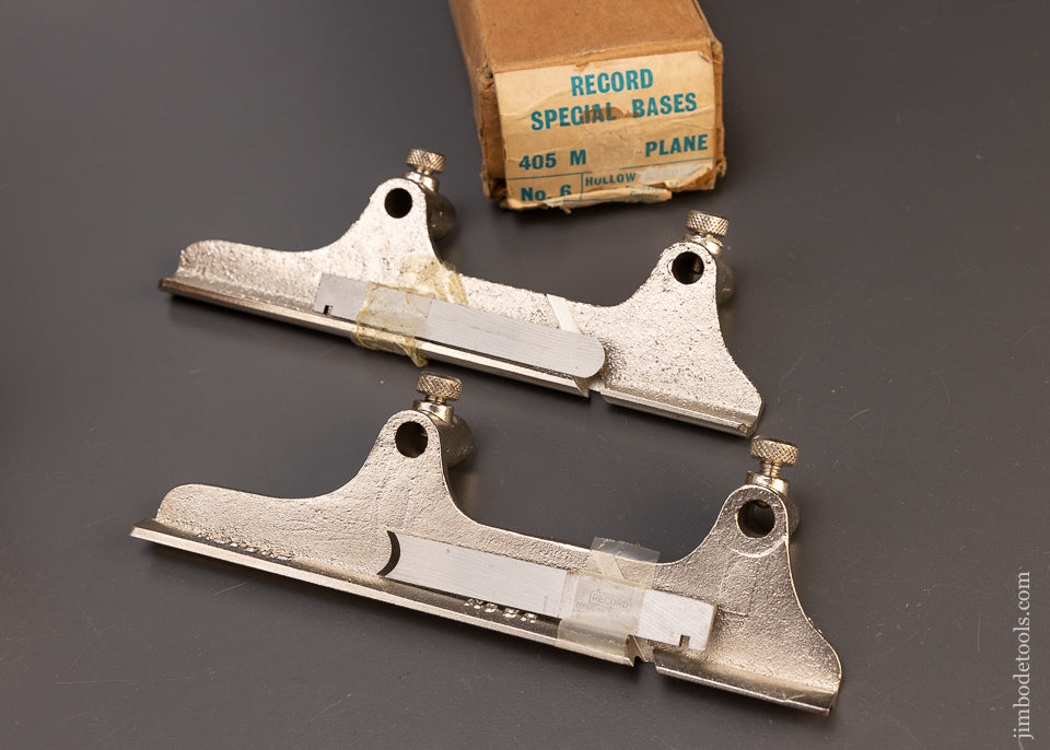 Complete Set of Hollows & Rounds Special Bases for RECORD No. 405 & STANLEY No. 45 Plow Planes Mint in Box - 110525