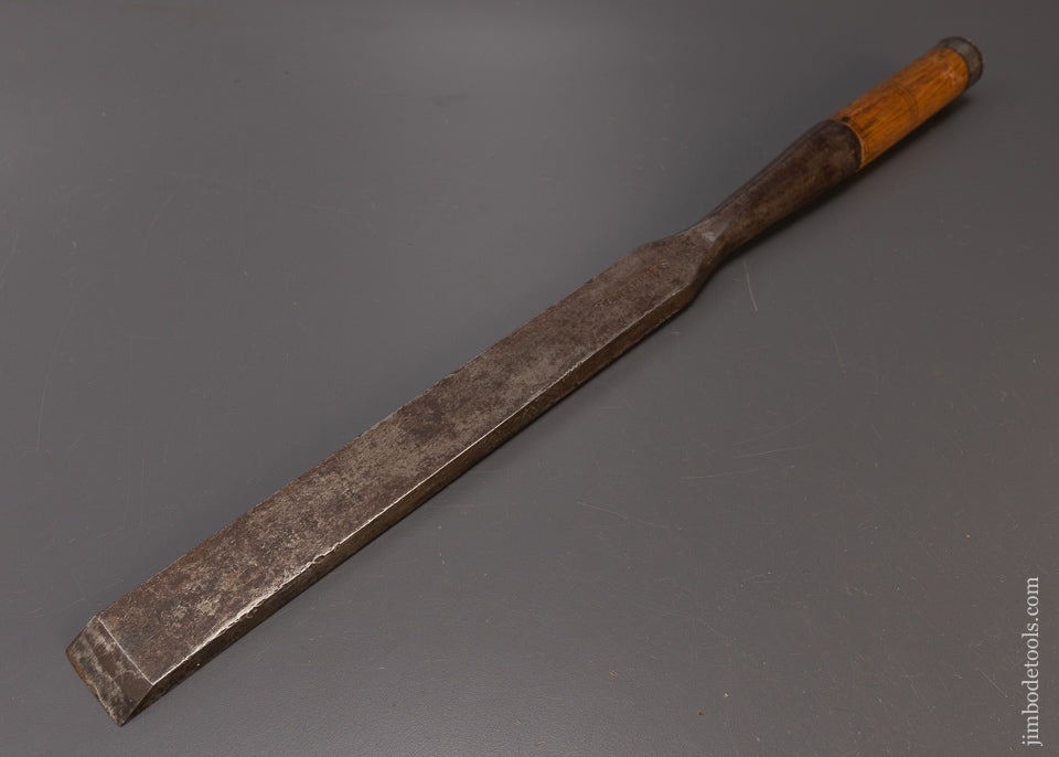 Early Huge 1 1/2 Inch Millwright’s Chisel by S. MCELHENEY - 110562