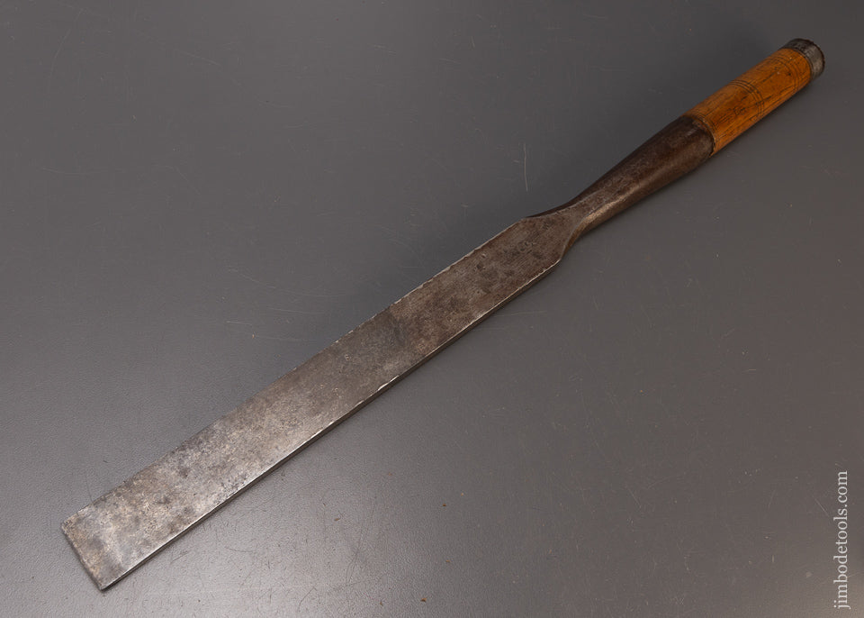 Early Huge 1 1/2 Inch Millwright’s Chisel by S. MCELHENEY - 110562