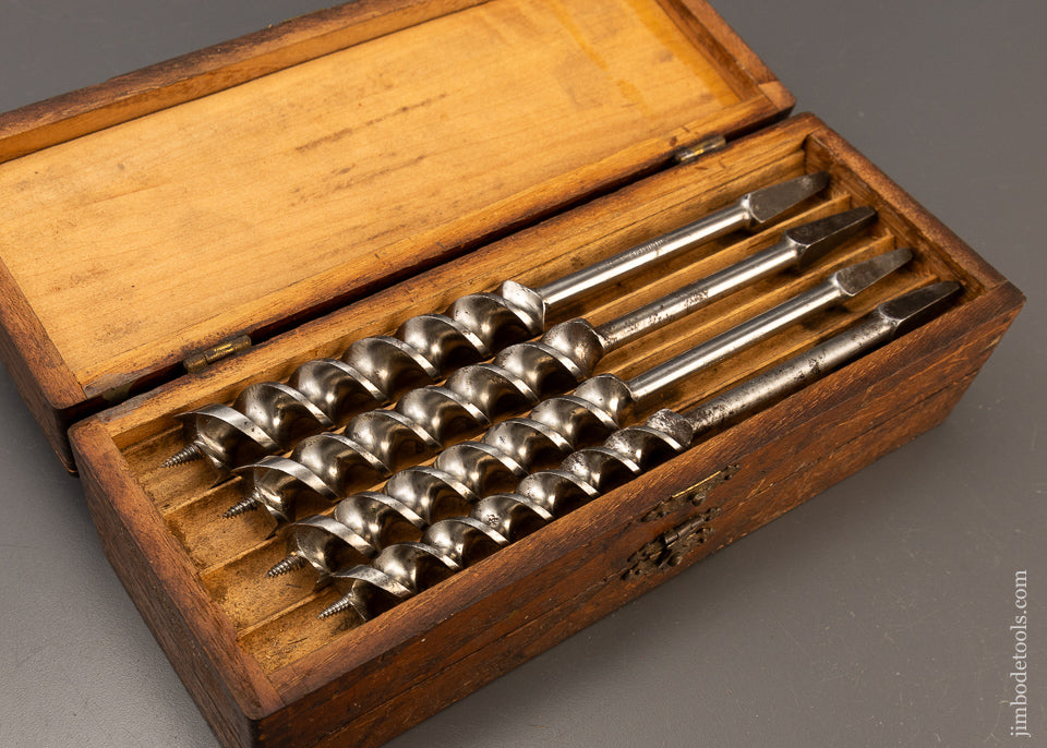Complete Fine Set of 13 RUSSELL JENNINGS Auger Bits in Original 3 Tiered Box - 110703