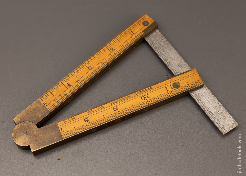 Near Mint CHAPIN STEPHENS CO. No. 036 Boxwood Combination Rule, Level & Clinometer - 110733