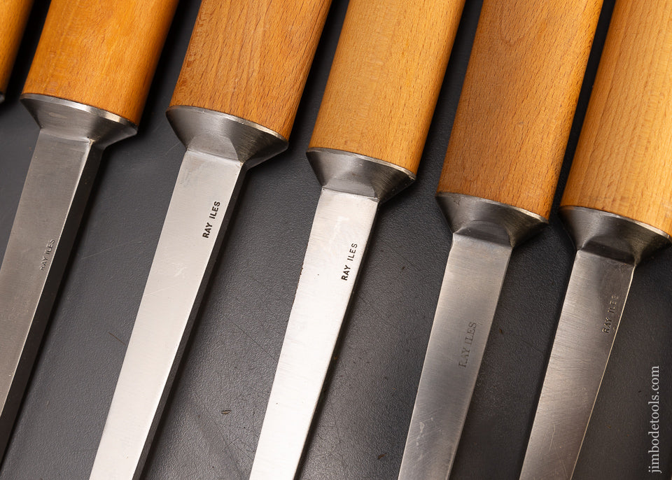 Dead Mint Set of 7 RAY ILES Pig Sticker Mortise Chisels - 110763