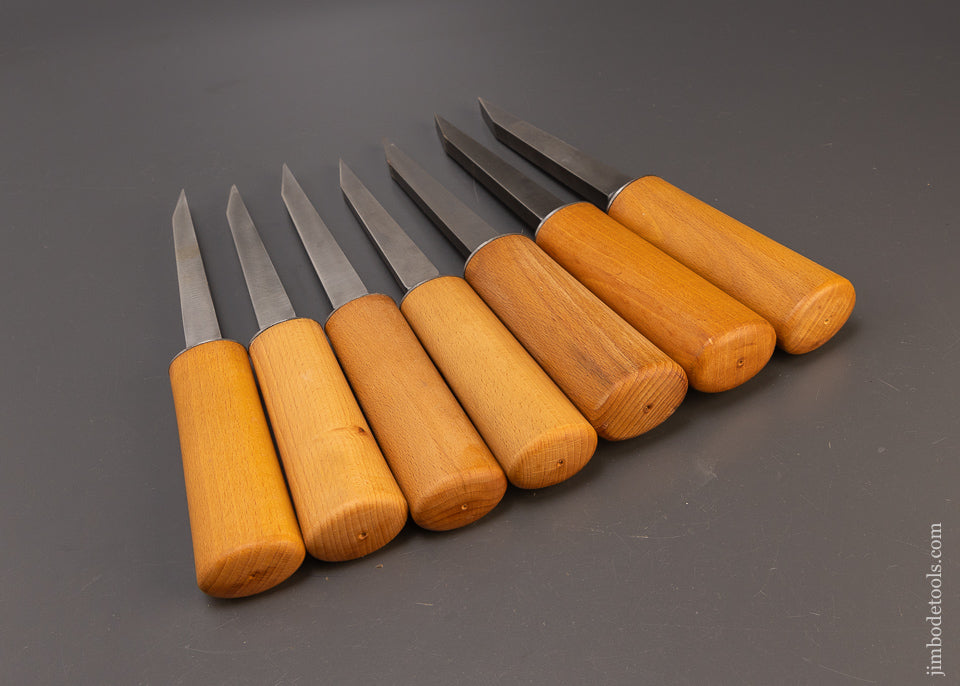 Dead Mint Set of 7 RAY ILES Pig Sticker Mortise Chisels - 110763