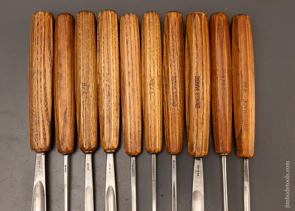 Mint Set of 10 PFEIL SWISS MADE Carving Tools Chisels Gouges - 110848