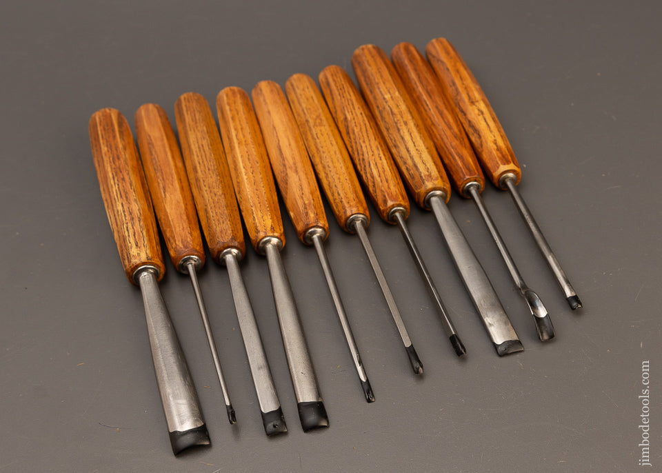 Mint Set of 10 PFEIL SWISS MADE Carving Tools Chisels Gouges - 110848