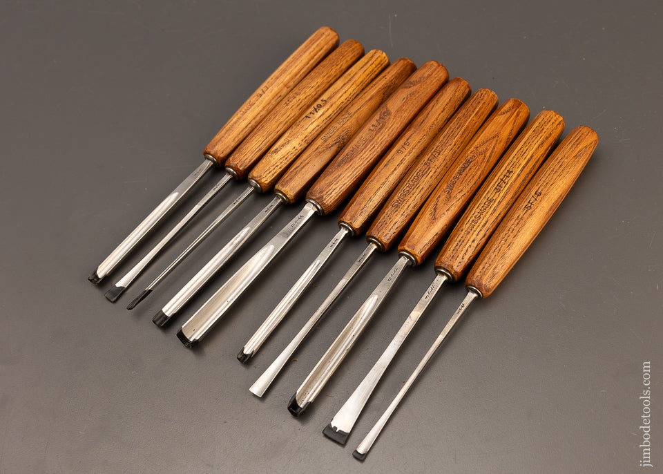 Mint Set of 10 PFEIL SWISS MADE Carving Tools Chisels Gouges - 110853