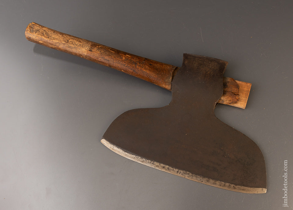 Fantastic DUNLOP & MADEIRA 1831-33 Offset Single Bevel Broad Axe Hewing Axe - 110885