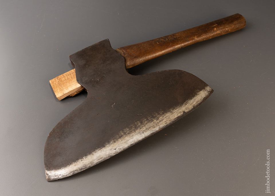 Fantastic DUNLOP & MADEIRA 1831-33 Offset Single Bevel Broad Axe Hewing Axe - 110885