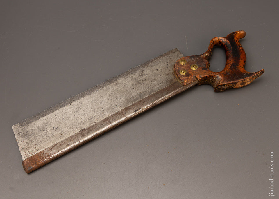 Early DISSTON No. 4 Back Saw with REGAN PATENT Ergonomic Handle - 110967